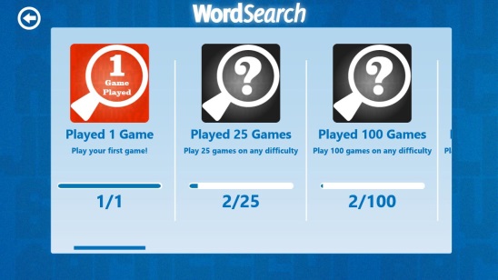 Word Search - Achivements