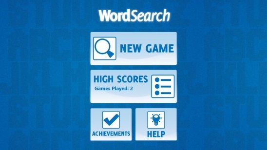Word Search - Main Screen
