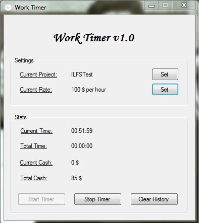 Work Timer - Free Stopwatch Software - Tracking Time and Earning