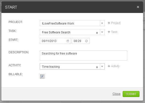 primaERP starting timer