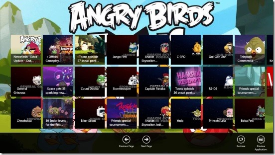 Angry Birds Toons - main page