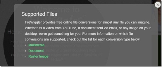 File wiggler-online file converter-supported files menu
