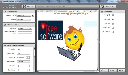 FlexPaper Desktop Publisher- pdf document viewer