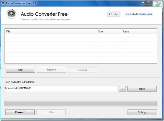 Free Adio Converter-audio converter-interface