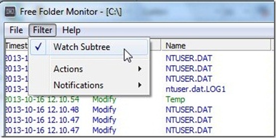 Free Folder Monitor-monitoring software-filter files