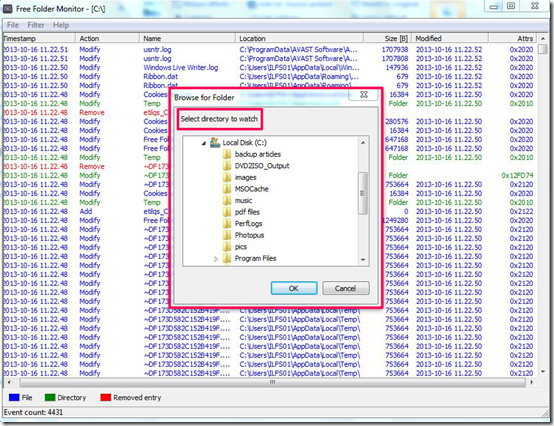 Free Folder Monitor-monitoring software-set category