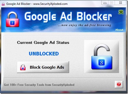 GoogleAdBlocker-google ad blocker-interface
