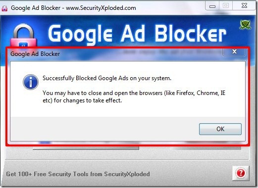 GoogleAdBlocker-google ad blocker-notification popup