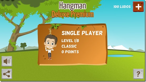 Hangman Deluxe Premium- Main Screen