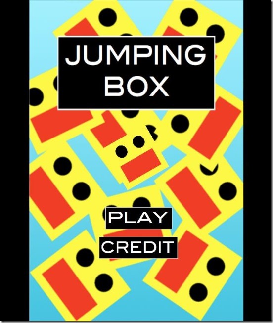 Jumping box - main screen