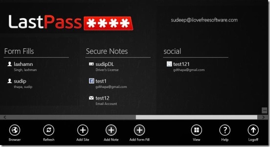 LastPass - add data