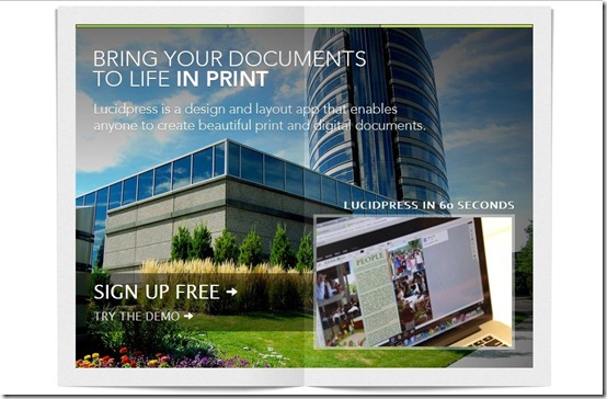 Lucidpress-digital publishing-home page