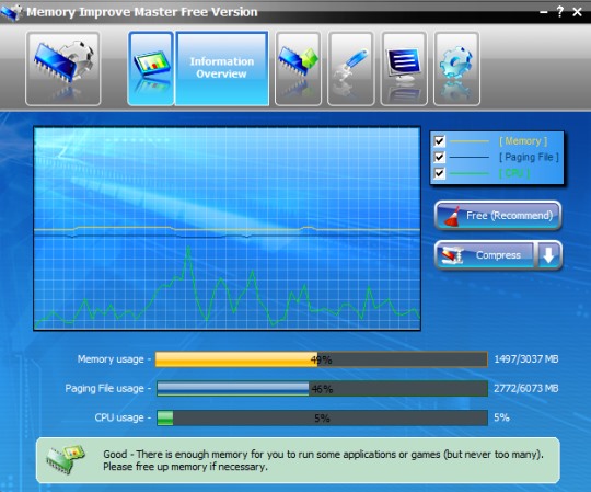 Memory Improve Master Free Version- interface