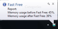 Memory Improve Master Free Version- pop up notification