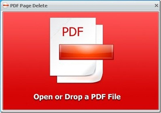 PDF Page Delete-Delete pdf pages-interface