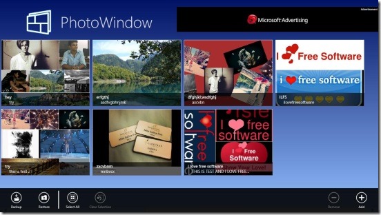 PhotoWindow - main screen