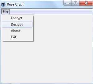 Rose Crypt- select decrypt option from file menu