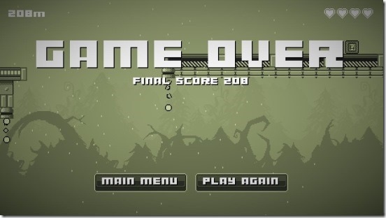 Running Dude - game over