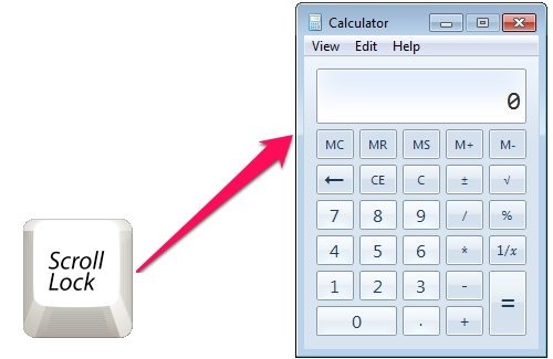 Scroll Lock to Calculator
