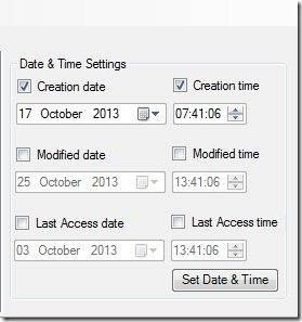 SmartTimeStamp-modify file time-settings panel