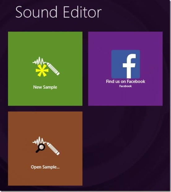 Sound Editor - main screen