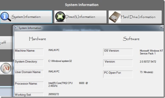 System Solution- view system information