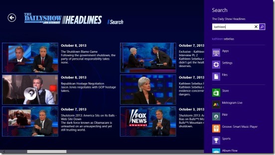 The Daily Show Headlines - search