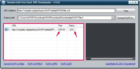 ThunderSoft Free Flash SWf Downloader-Swf downloader-download list