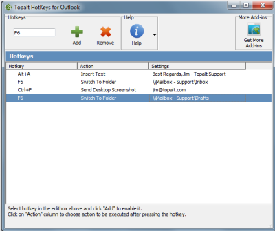 Topalt HotKey-hotkey manager-interface