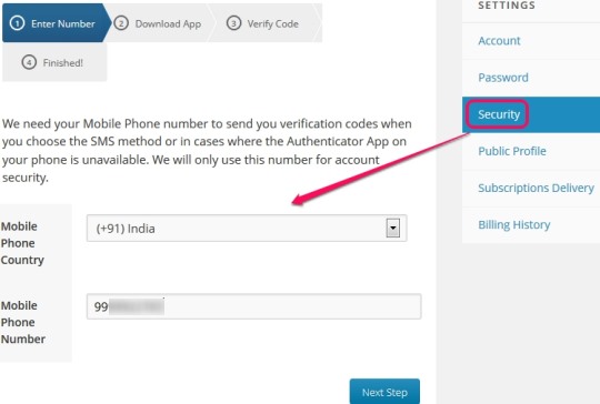 Two Step Authentication in WordPress- access security option