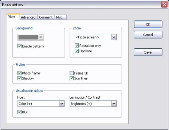 Visioimg - Settings