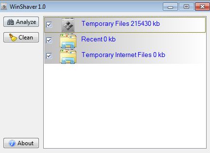 WinShaver results clean