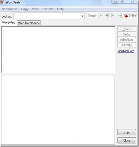 WordWeb-free dictionary-interface