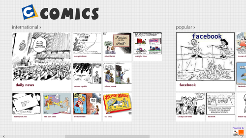 comics main screen