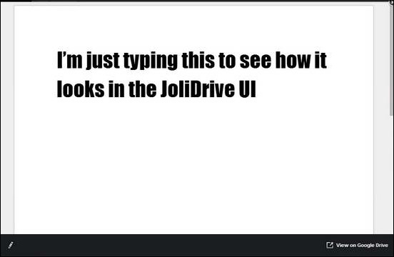 JoliDrive - Reading Doc
