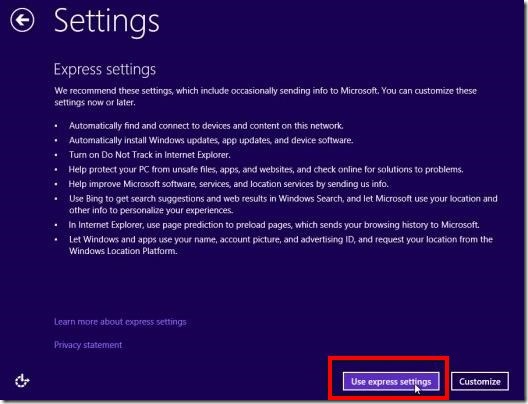 Windows 8.1 - Settings