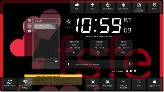 Alarm Clock HD - features and buttons