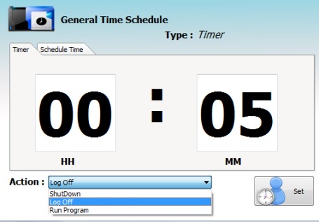Andreal AppAction- add timer to auto run an application or shutdown pc