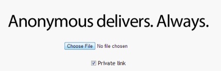 AnonymousDelivers- upload a file