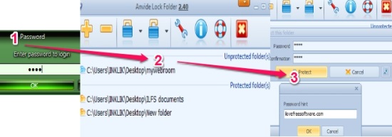 Anvide Lock Folder- password protect folders