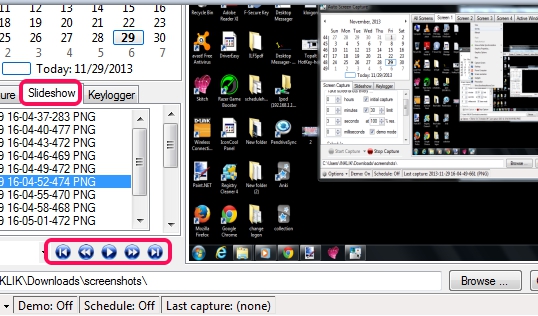 Auto Screen Capture- play slideshow of screenshots