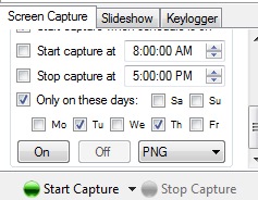 Auto Screen Capture- schedule screen capture session