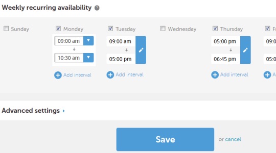 Calendly- set weekly recurring avilability