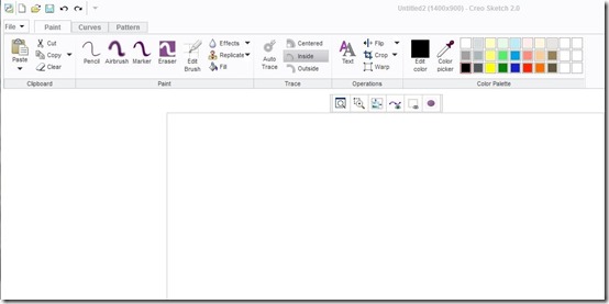 Creo Sketch-2d drawing software-interface
