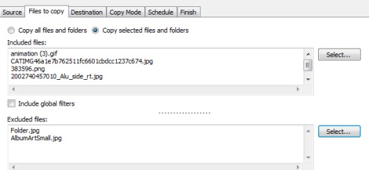 Cyotek CopyTools- select files to copy to destination location