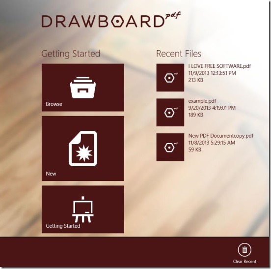 Drawboard PDF - main screen