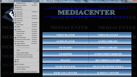 Easy-Data Mediacenter 2013- interface