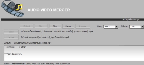 Easy-Data Mediacenter 2013- merge video and audio file
