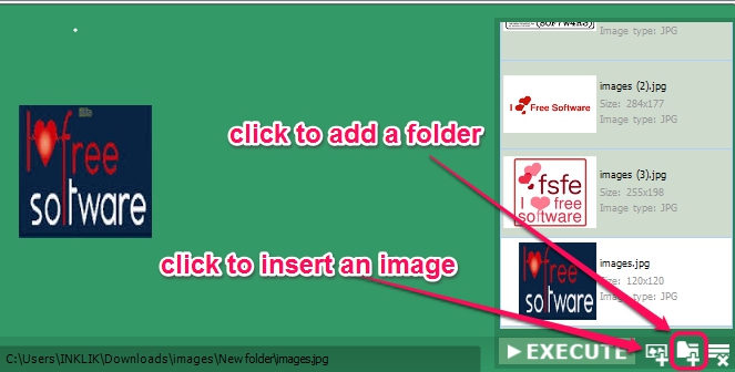 Easy Watermark Studio Lite- add image or folder