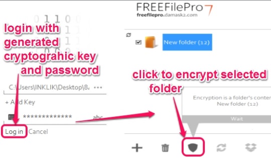 FREEFilePro7- encrypt a folder
